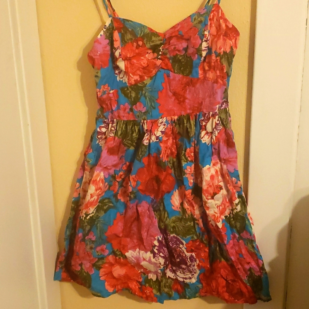 Floral print skater dress